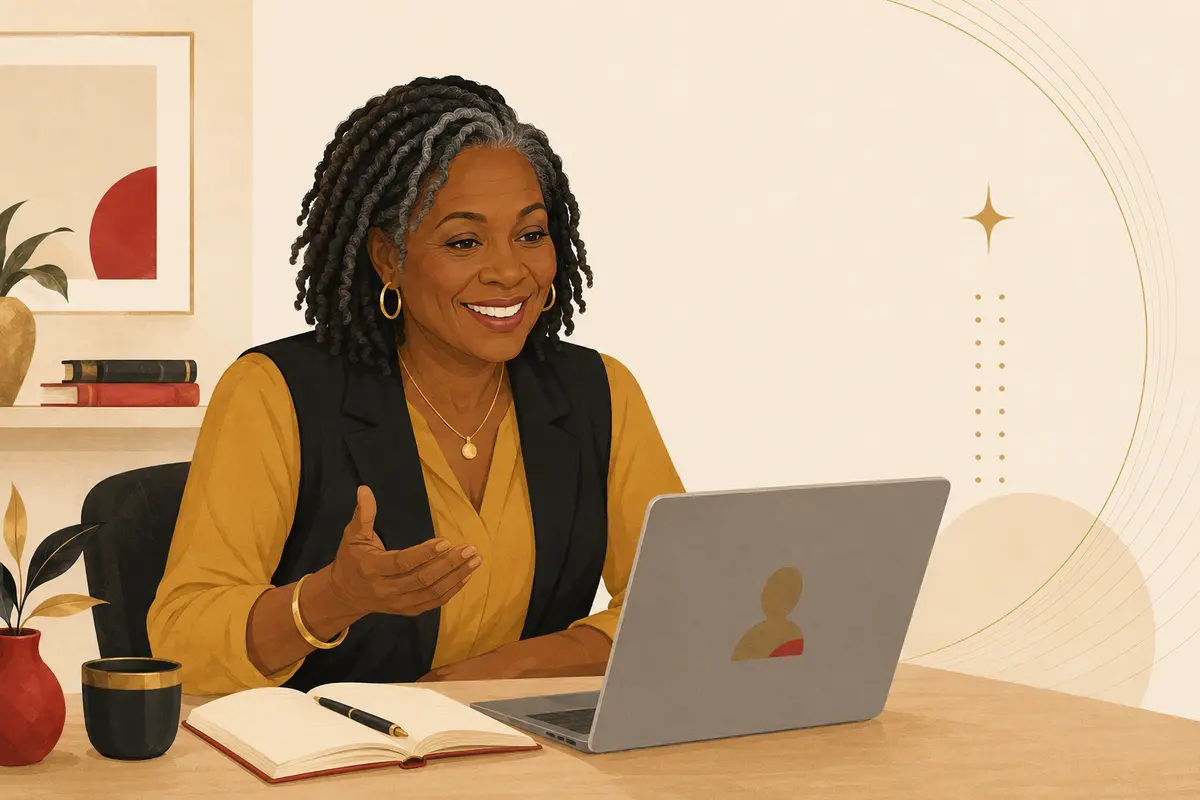 A welcoming professional ready for a conversation