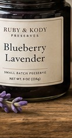 Ruby and Kody Blueberry Lavender preserve