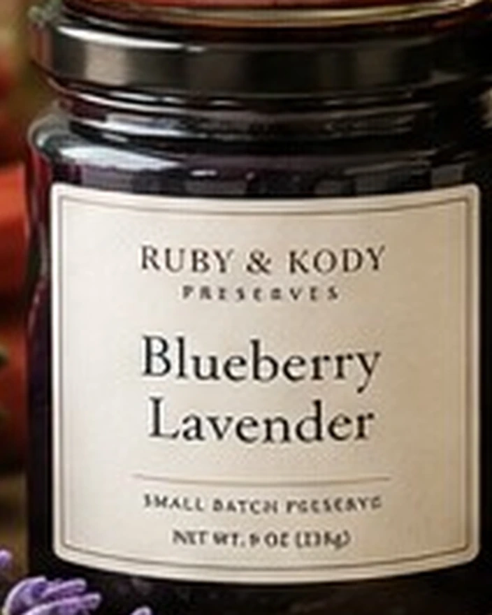Ruby and Kody Blueberry Lavender preserve