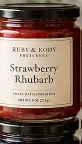 Ruby and Kody Strawberry Rhubarb preserve
